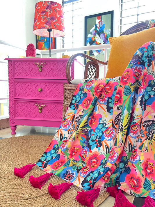 Summer Garden Throw Blanket