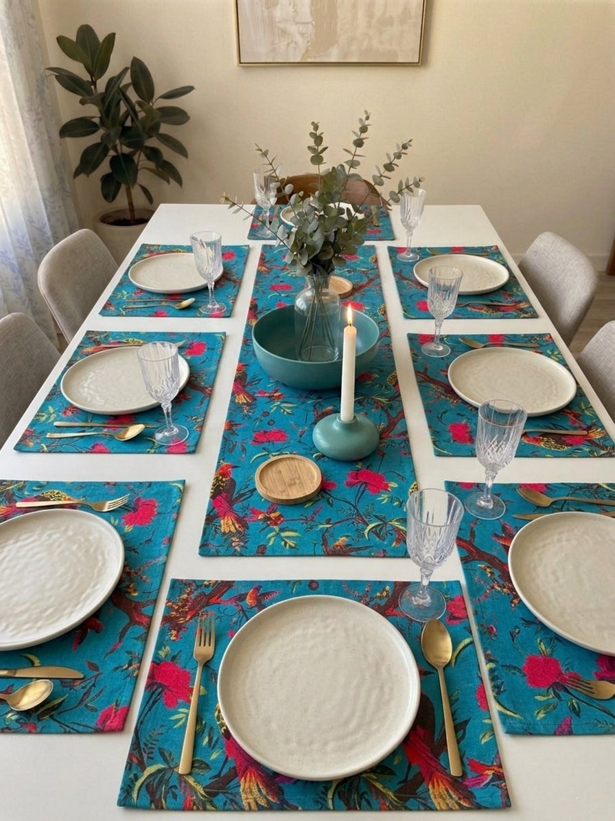 Teal Table Linen Set