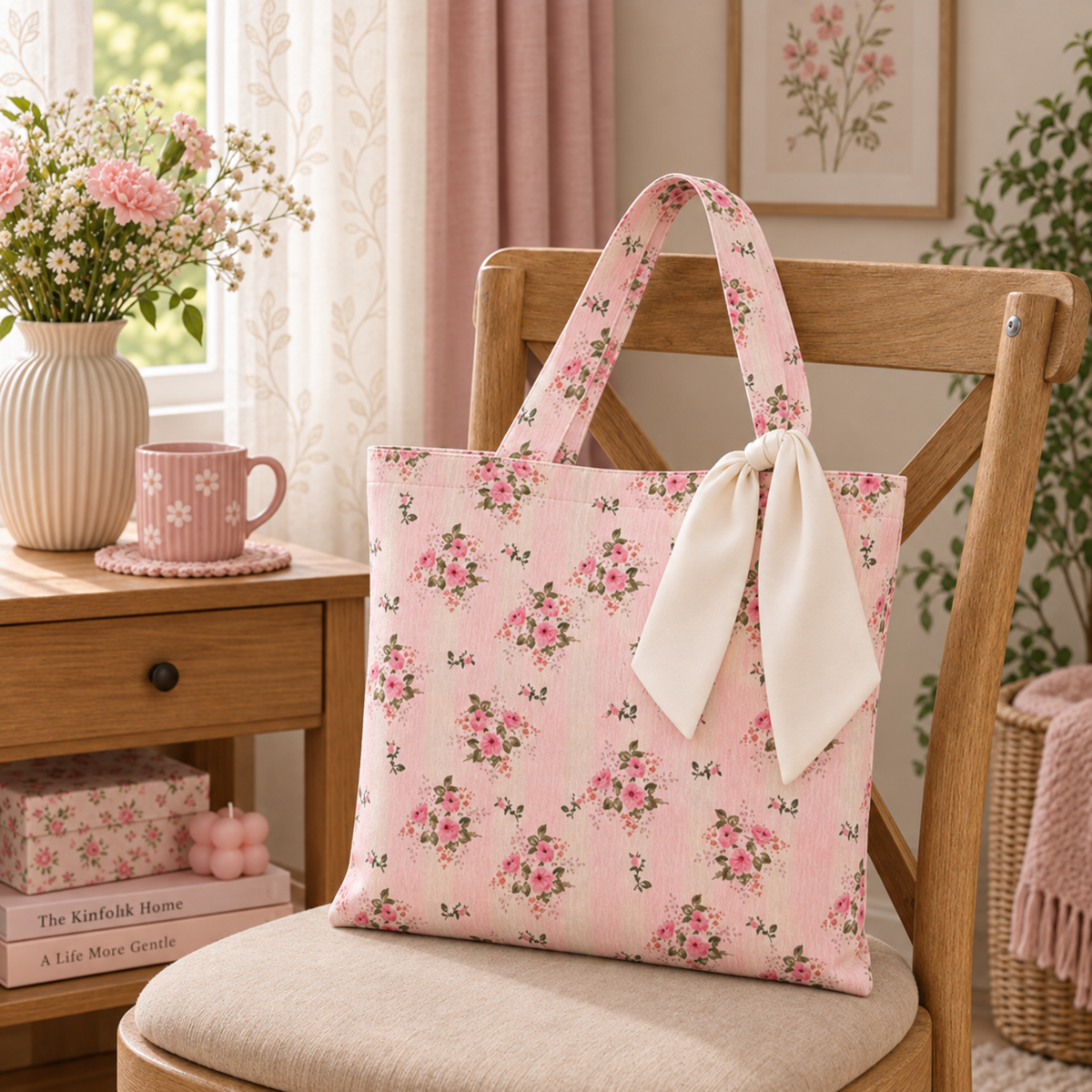 Vintage Rose Tote Bag