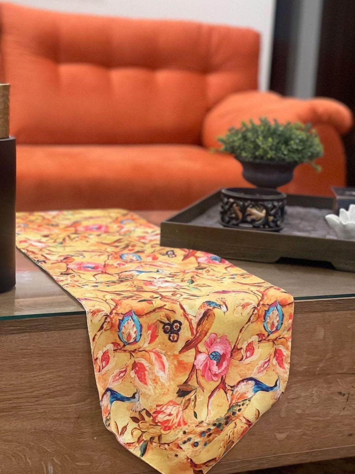 Yellow Garden Table Runner