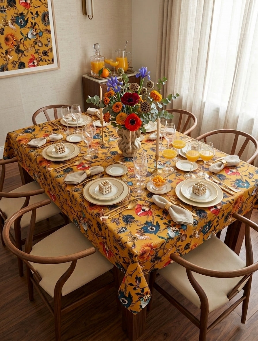 Yellow Vines Tablecloth