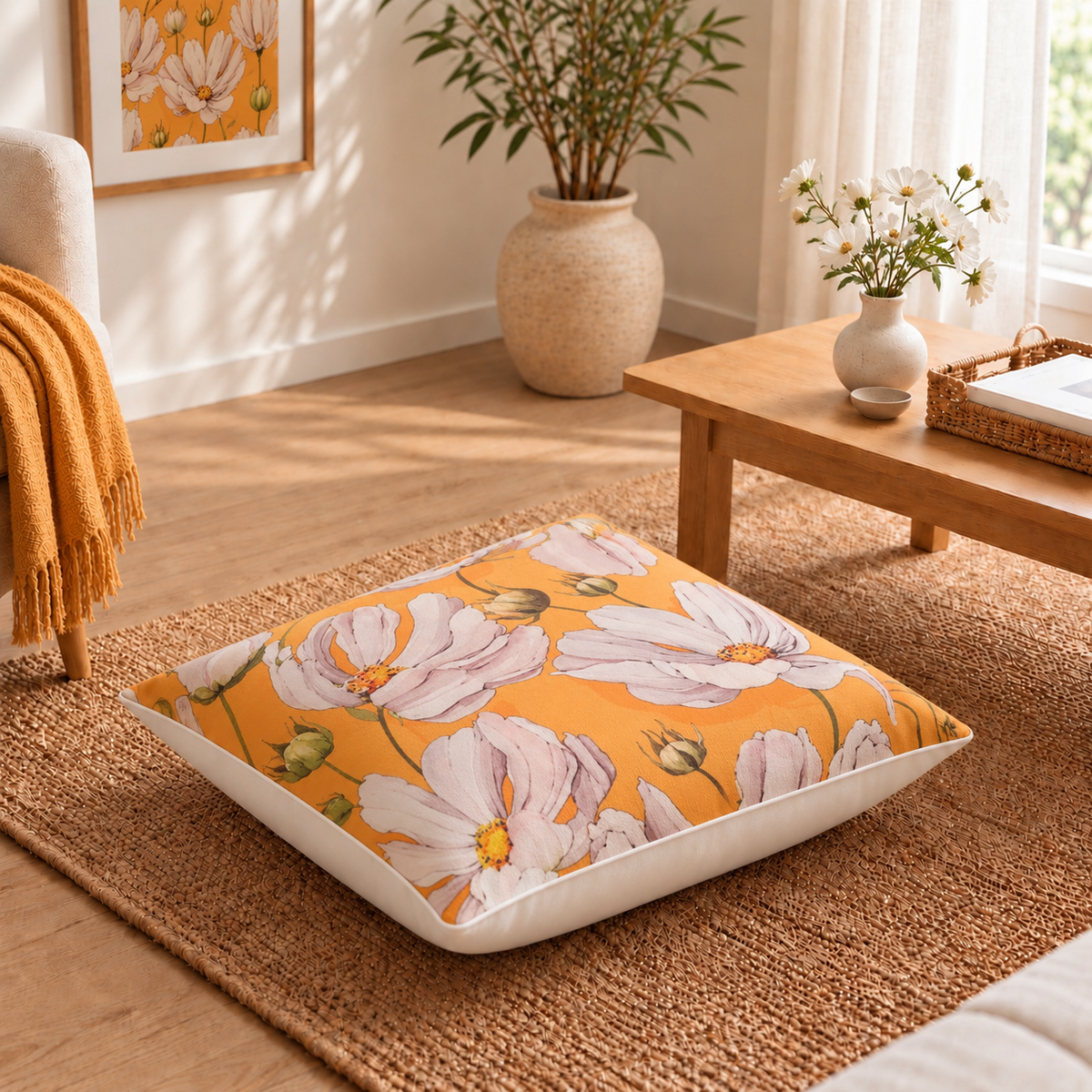 Floor Cushion Cover - Amber