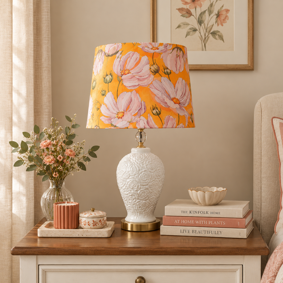 Amber lamp shade