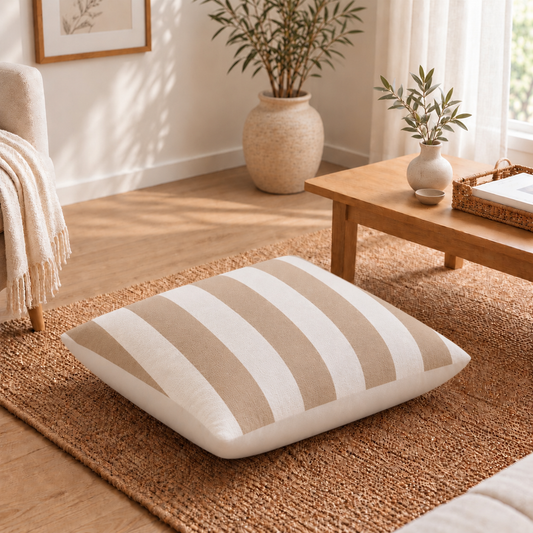 Floor Cushion Cover - Beige Blend