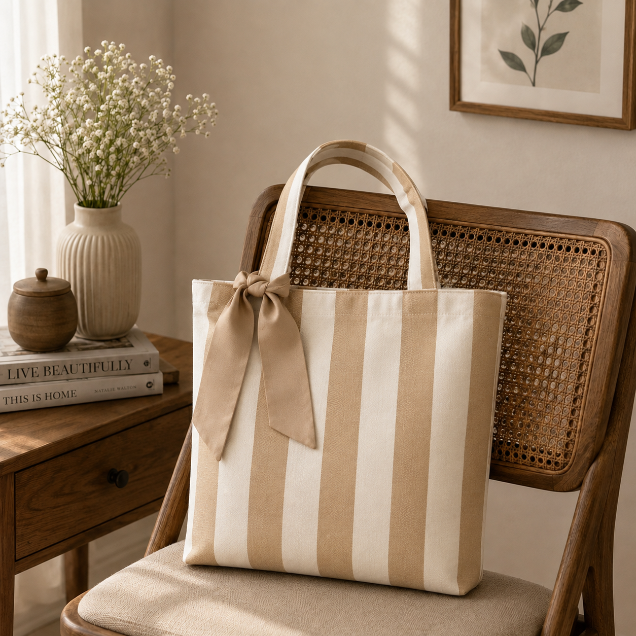 Beige Blend Tote Bag