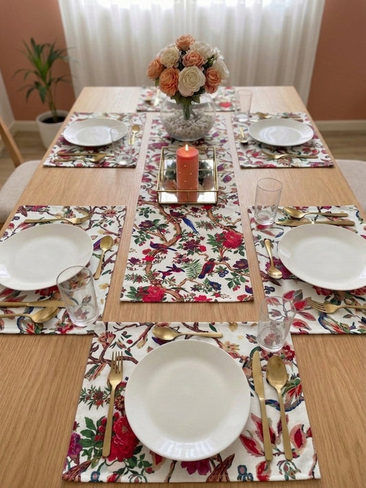 Birdie White Table Linen Set