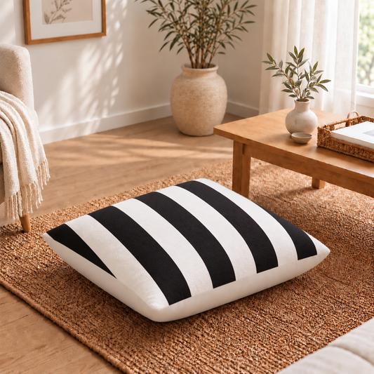 Floor Cushion Cover - Black Blend