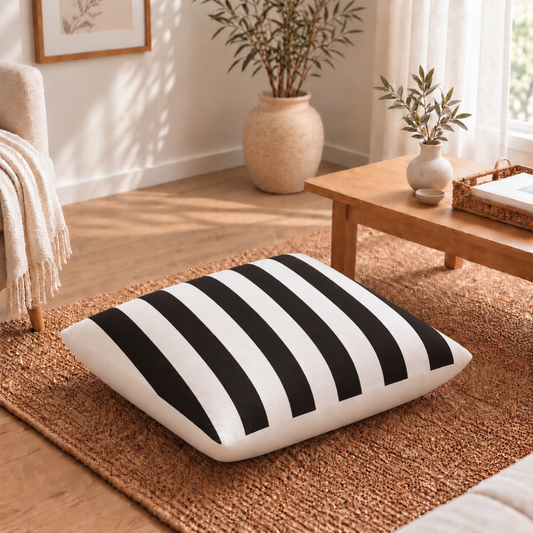 Floor Cushion Cover - Black Blend