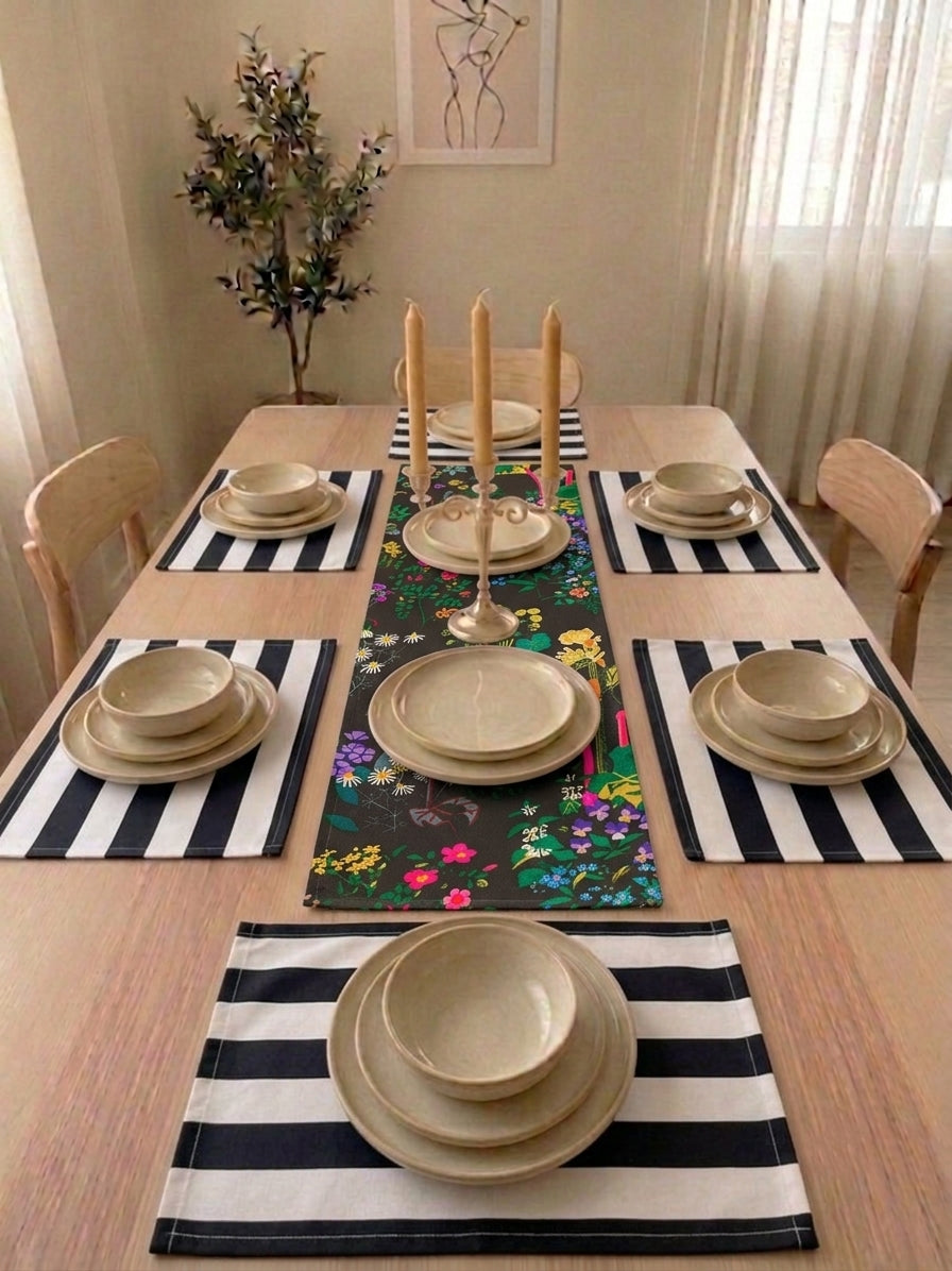 Black Safari - Black Blend Table Linen Set
