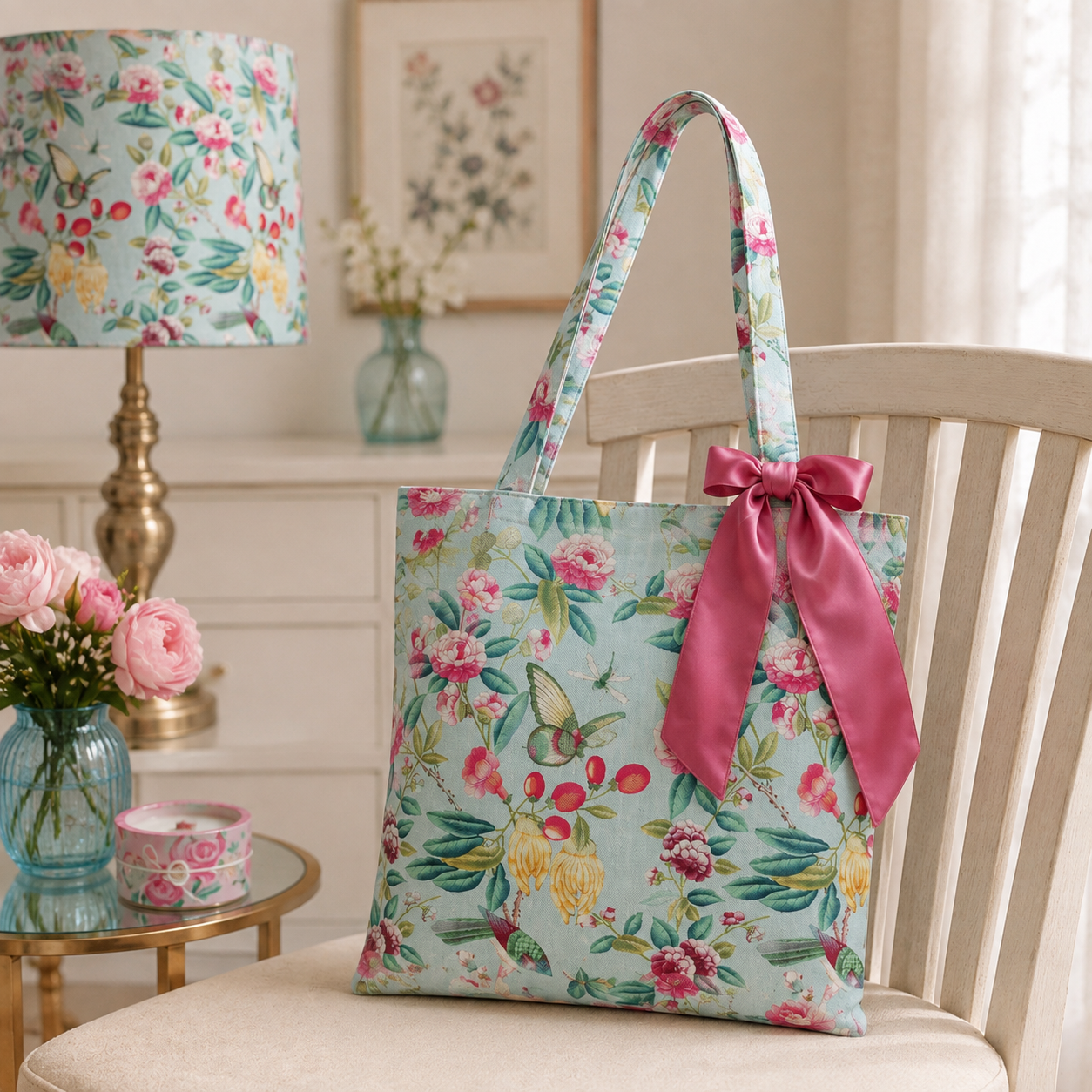 Blue Meadow Tote Bag