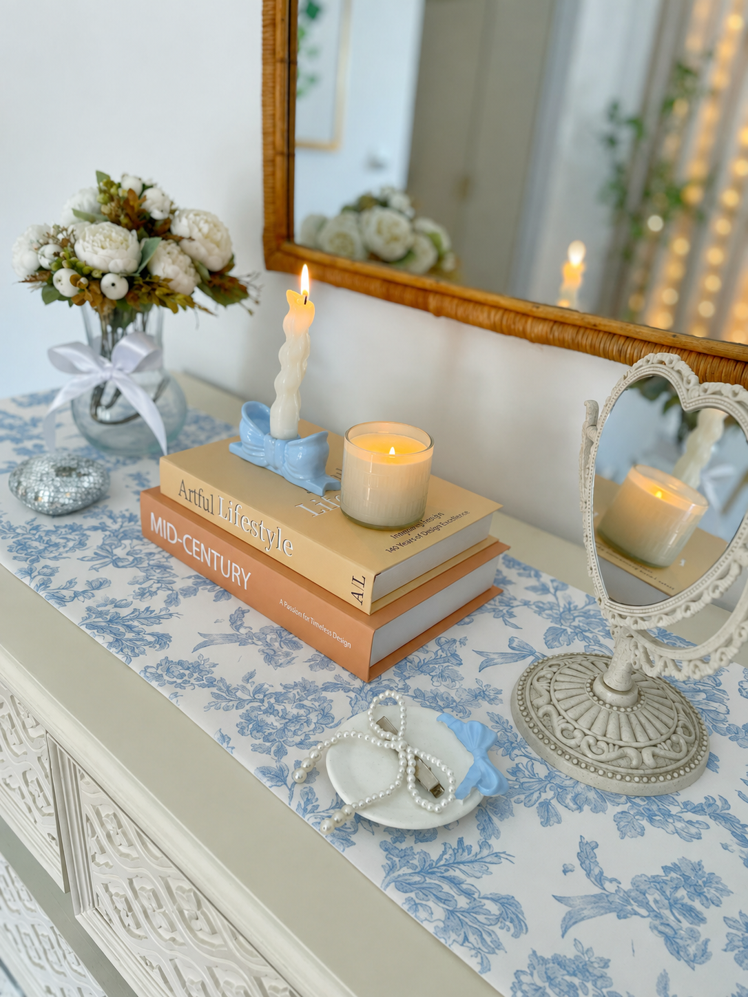 Blue Whisper Table Runner