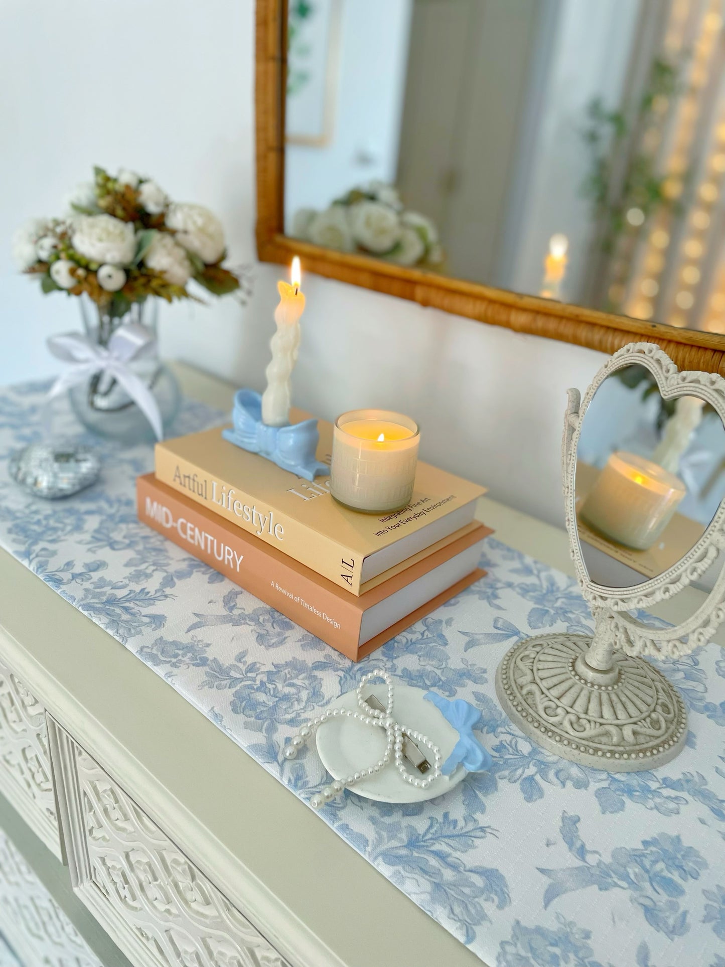 Blue Whisper Table Runner