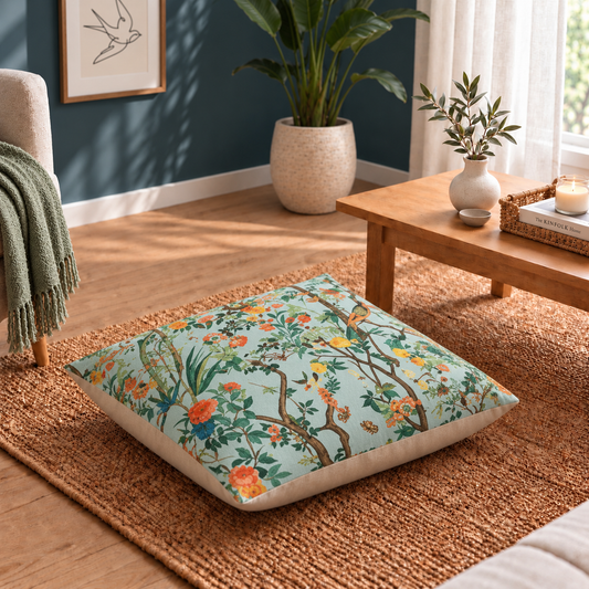 Floor Cushion Cover - Blue Bliss