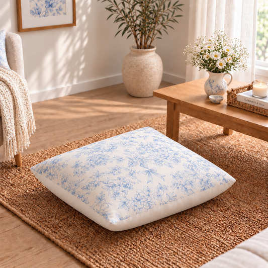 Floor Cushion Cover - Blue Whisper