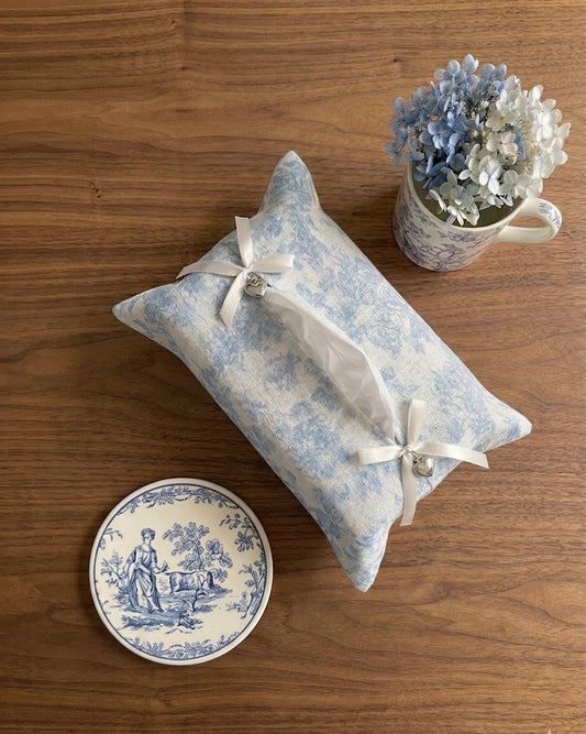 Blue Whisper Tissue Box Cover