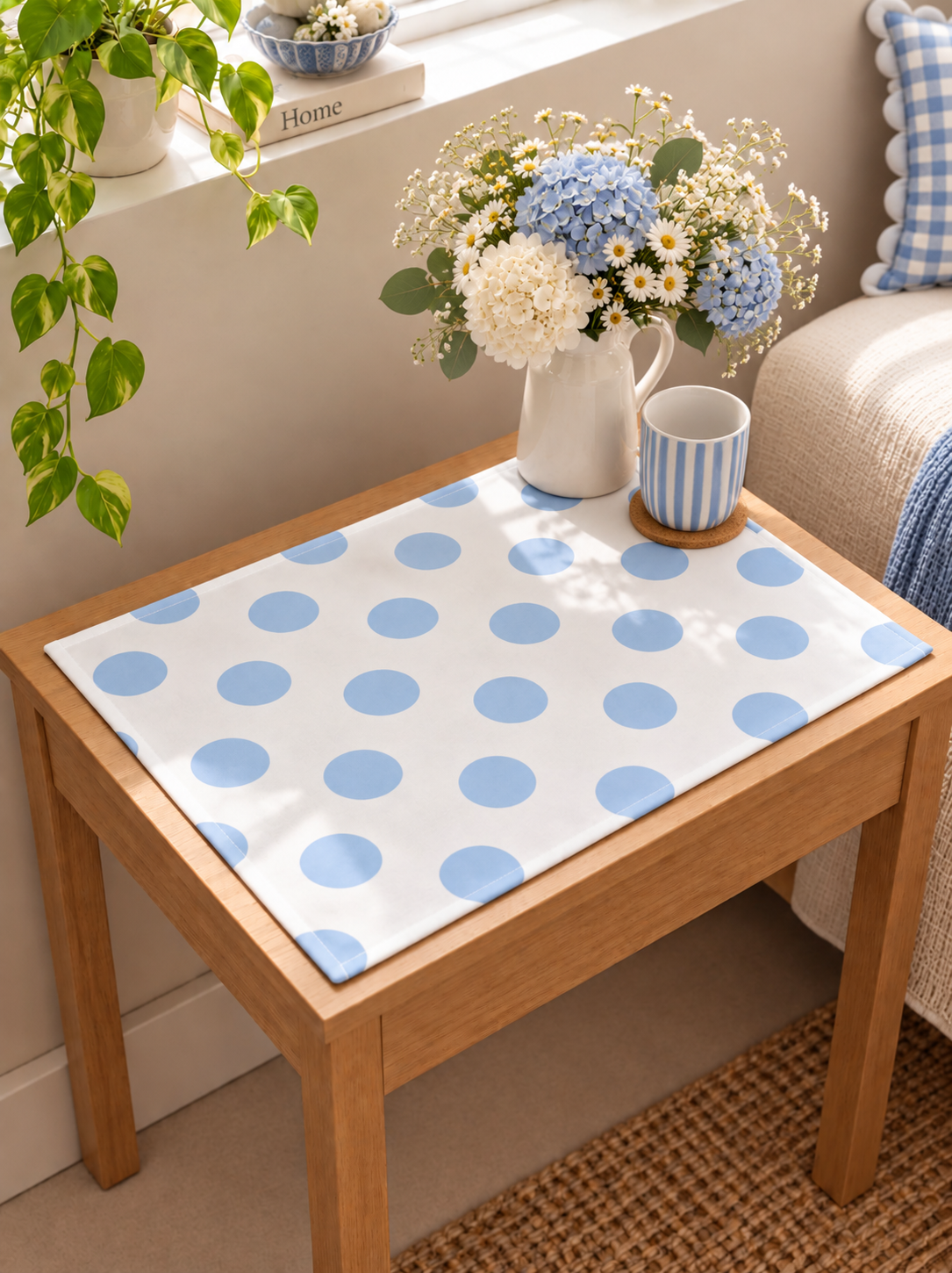 Blue Polka Table Mat