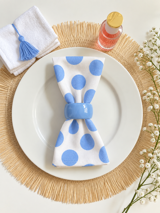 Blue Polka Table Napkin