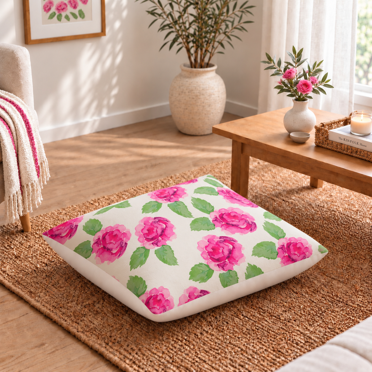Floor Cushion Cover - Blushing