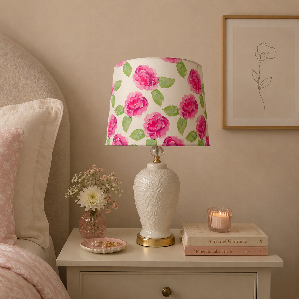Blushing lamp shade