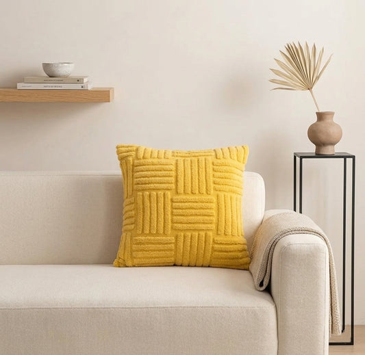 Boho Tufted Cushion (Sunshine Maze)