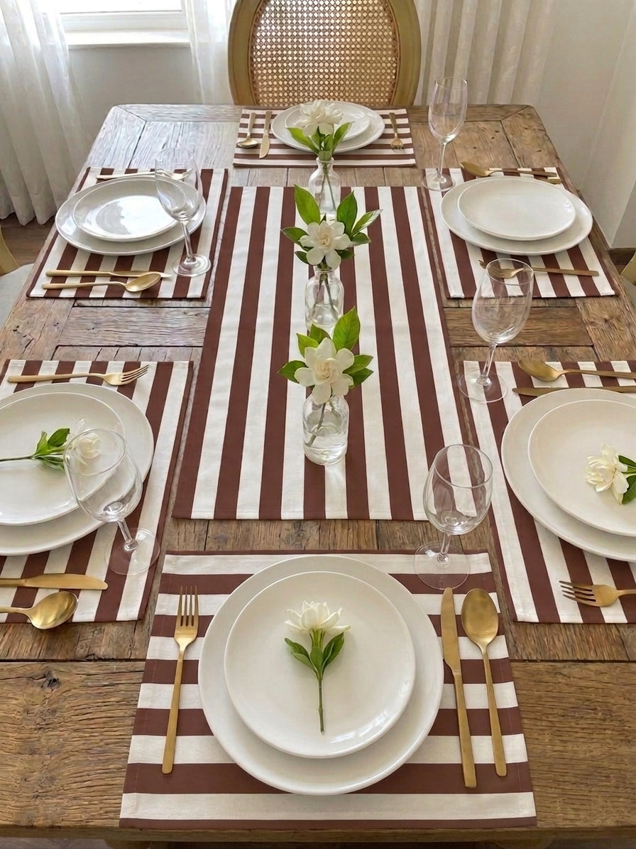 Brown Blend Table Linen Set