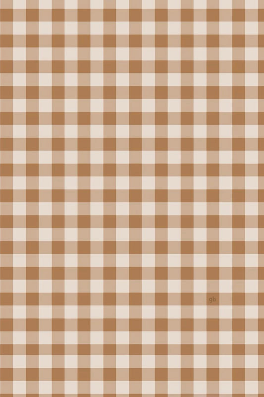 Brown Gingham Fabric
