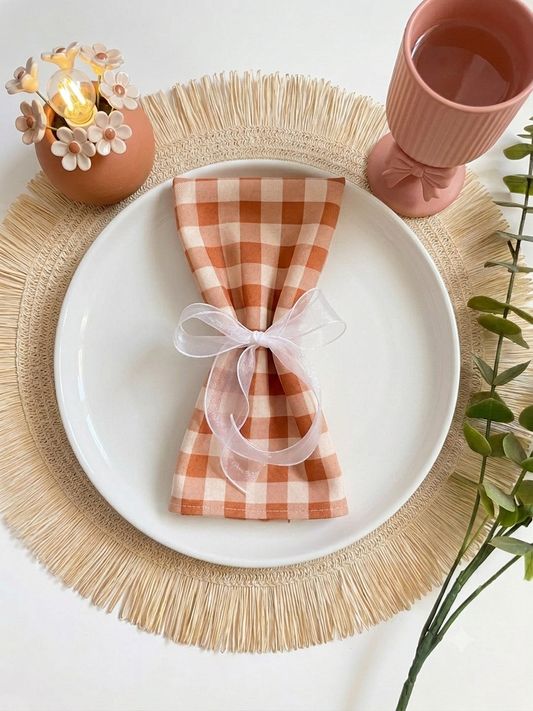 Brown Gingham Table Napkin