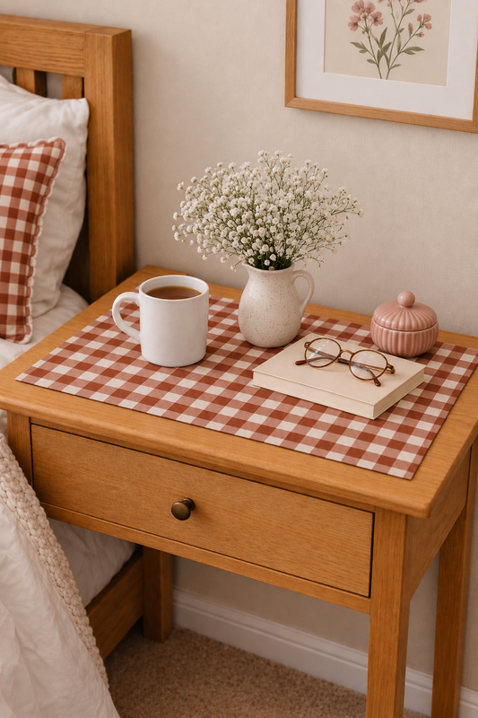 Brown Gingham Table Mat