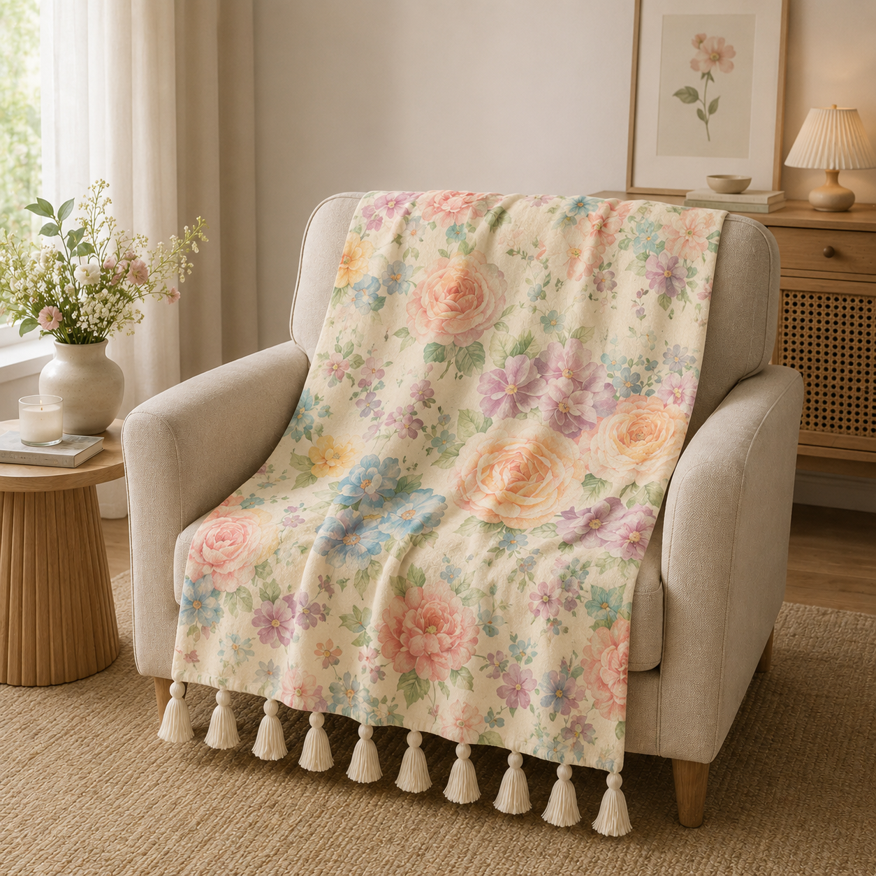 Camellia Throw Blanket