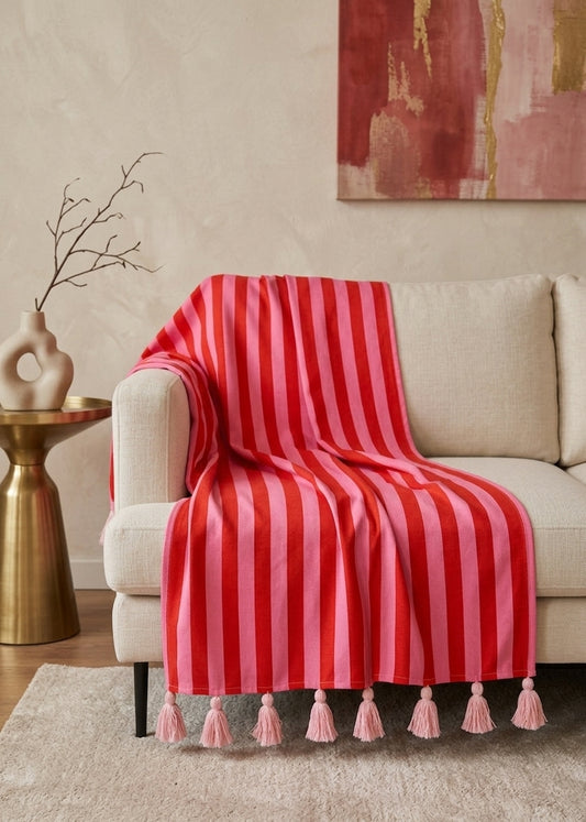 Candystripes Throw Blanket