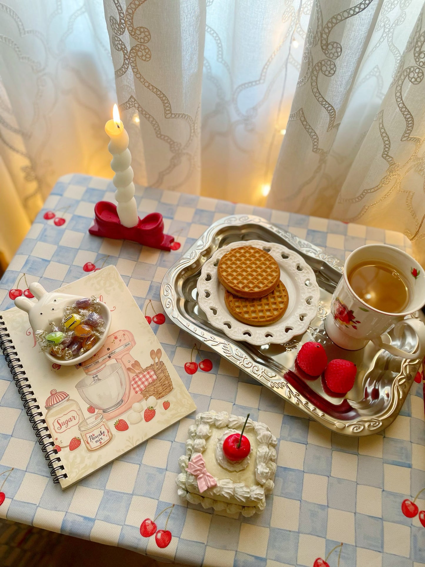 Cherry Fields Tablecloth