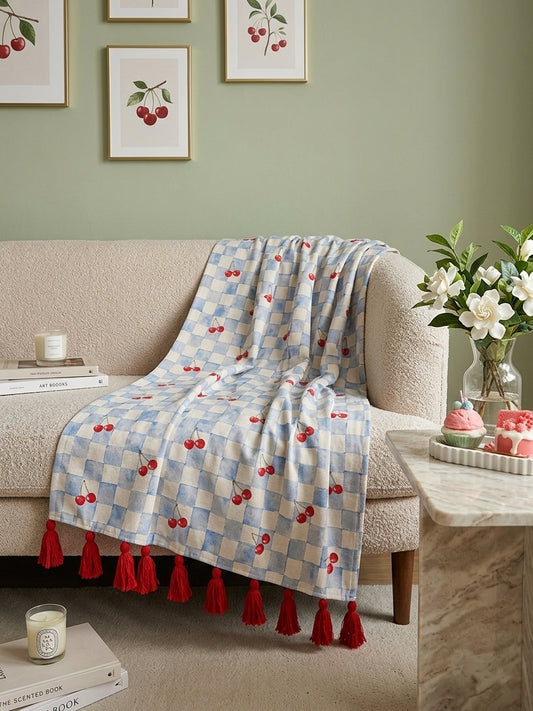 Cherry Fields Throw Blanket