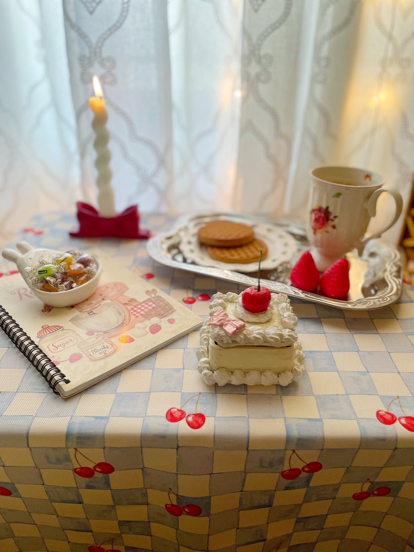 Cherry Fields Tablecloth
