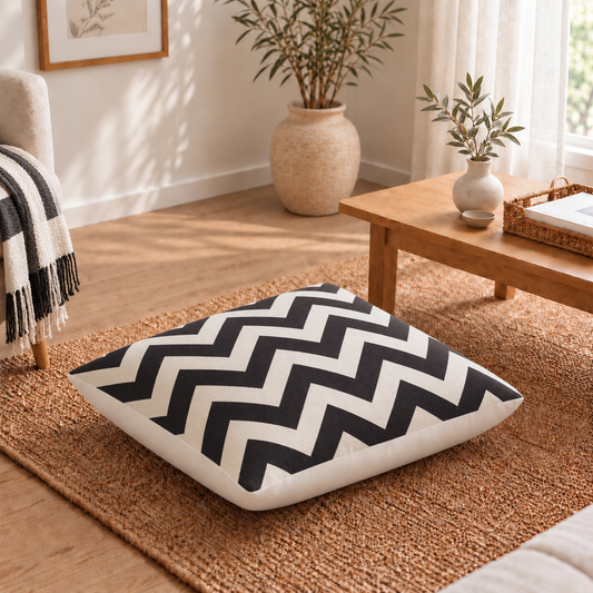 Floor Cushion Cover - Chevron