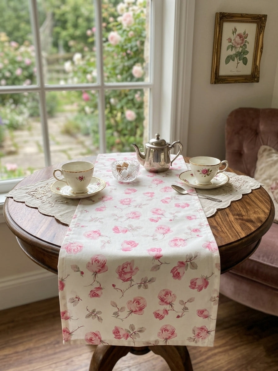 Cottage Blush Table Runner