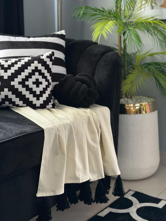 Cream Throw Blanket