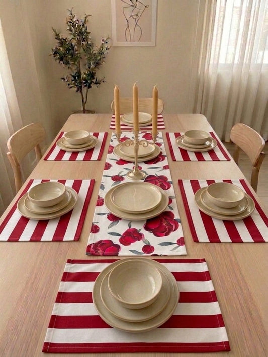 Dahlia - Maroon Blend Table Linen Set