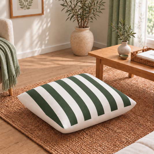 Floor Cushion Cover - Dark Green Blend