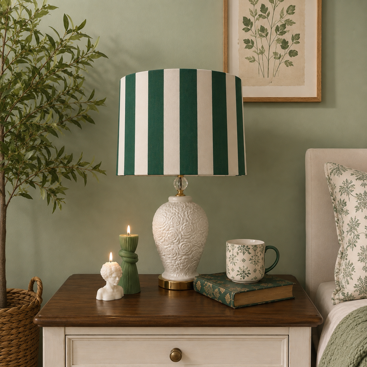 Dark Green Blend lamp shade