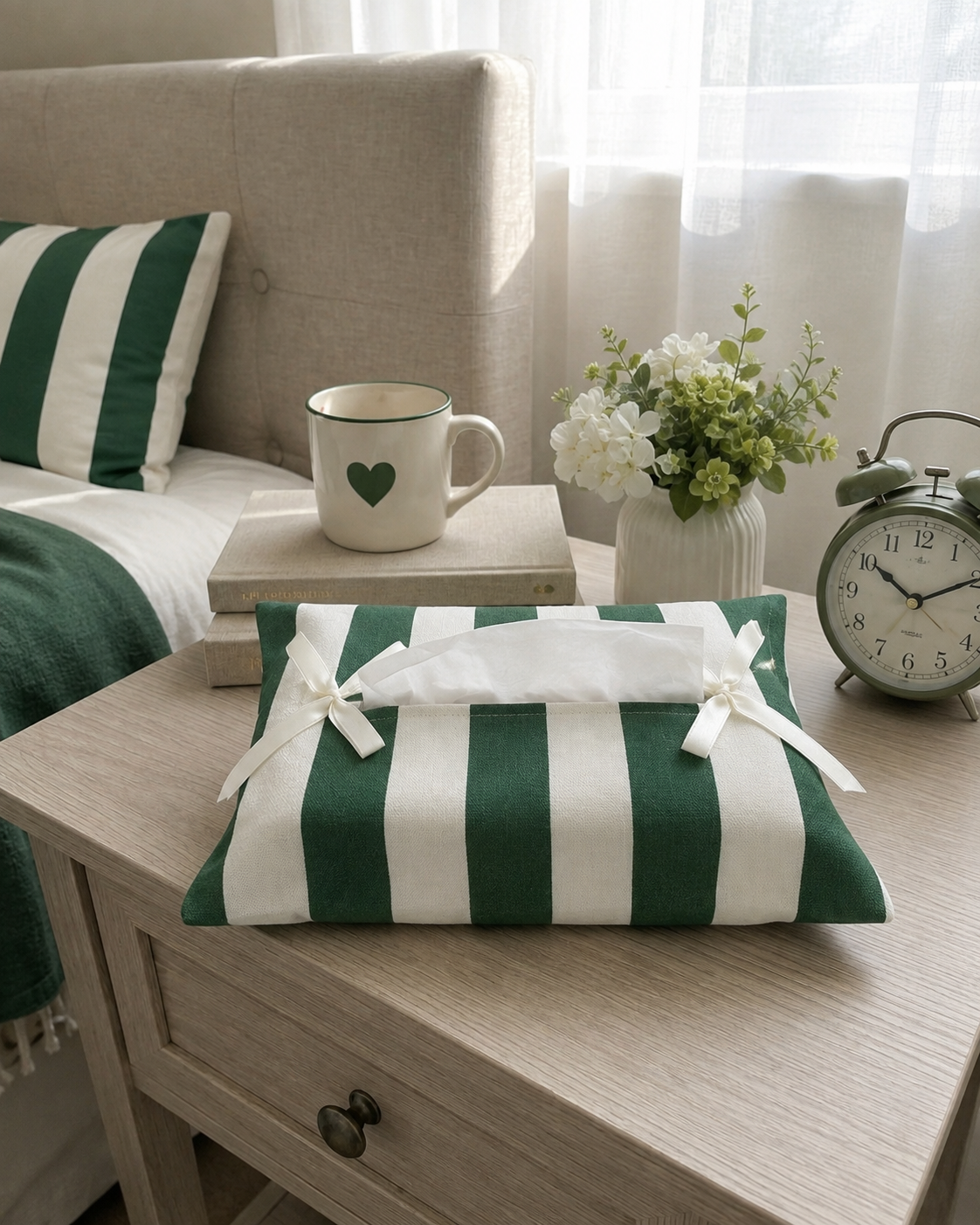 Dark Green Blend Tissue Box Cover
