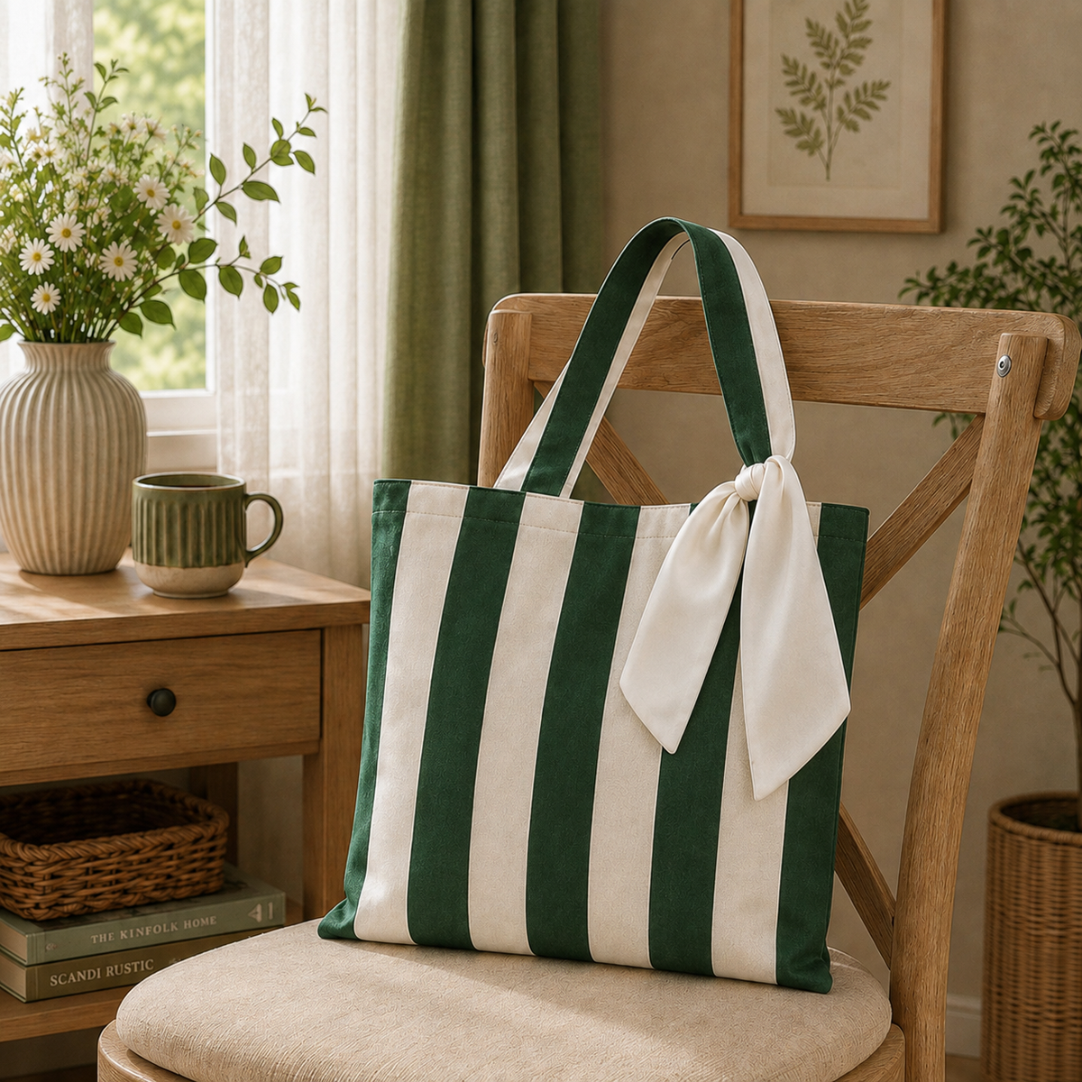 Dark Green Blend Tote Bag