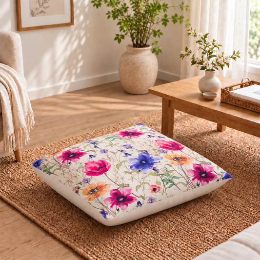 Floor Cushion Cover - Flowers in Heaven