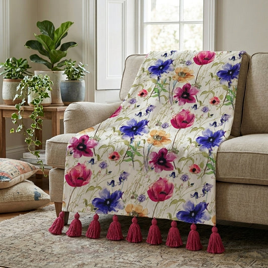 Flowers in Heaven Throw Blanket