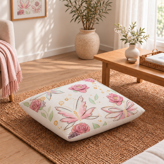 Floor Cushion Cover - Flutterflies