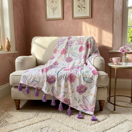 Flutterflies Throw Blanket