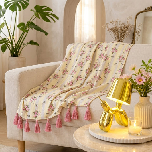 French Pastel Throw Blanket