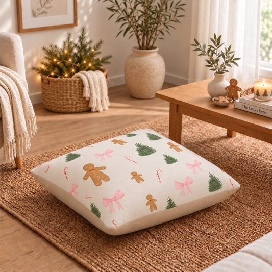 Floor Cushion Cover - Gingerbread Man