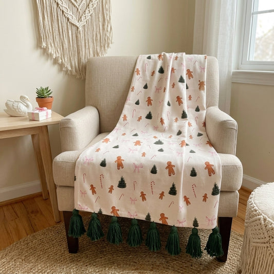 Gingerbread Man Throw Blanket