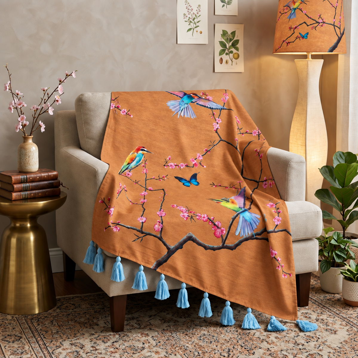 Golden Haze Throw Blanket