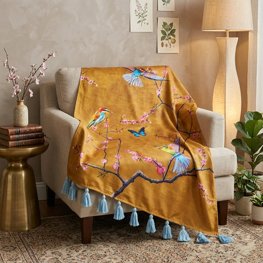 Golden Haze Throw Blanket